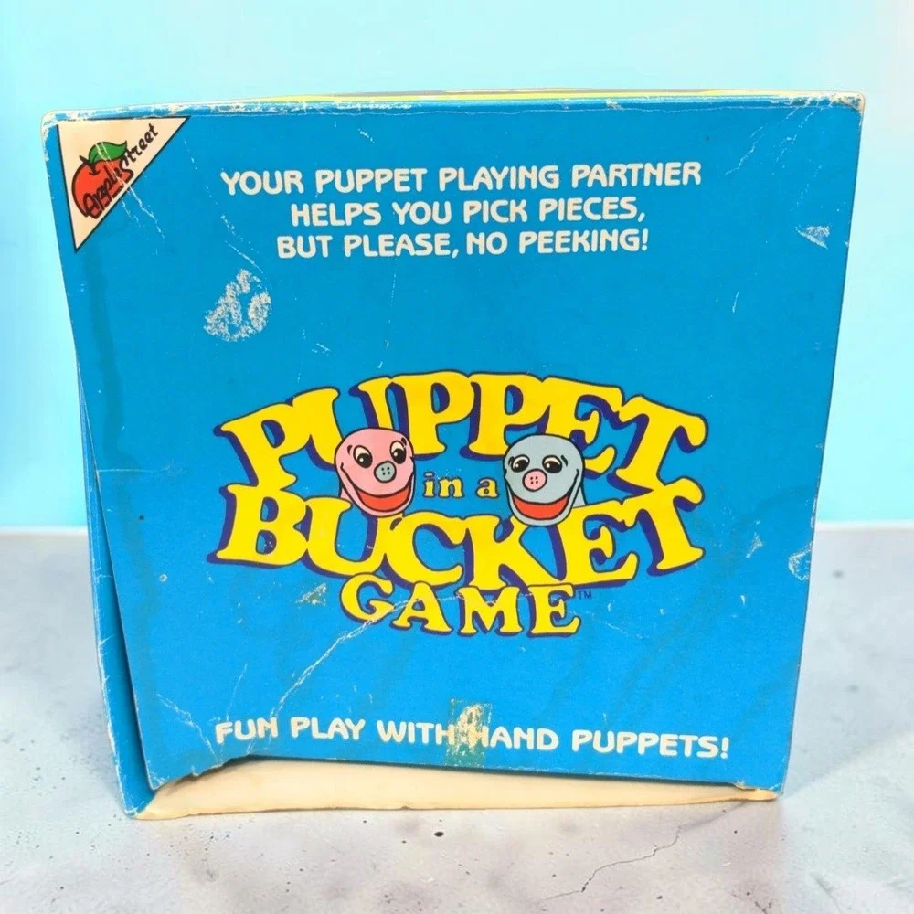 VTG 80s AppleStreet Puppet in a Bucket Game Preschool Learning Toy 1987 New Rare